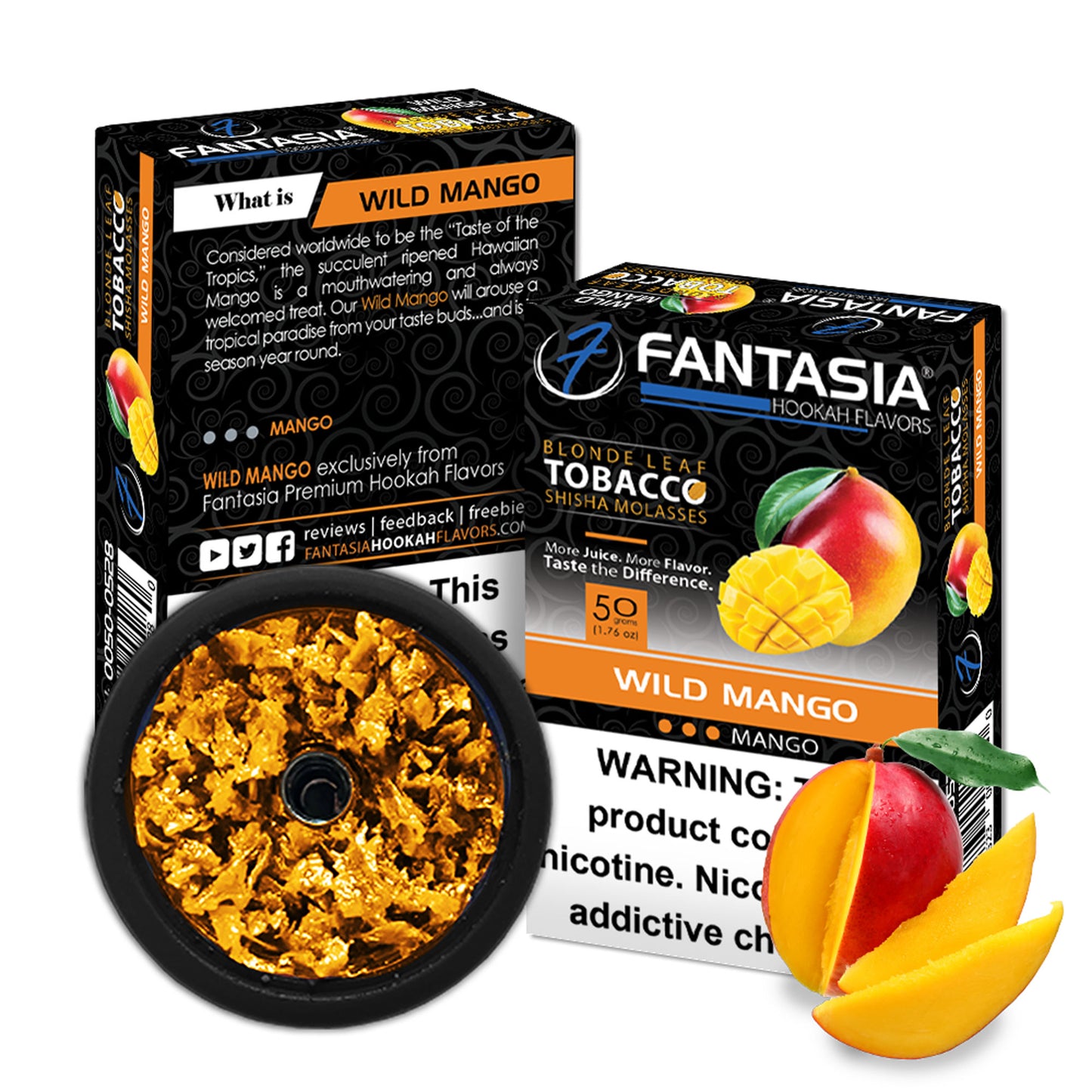 Fantasia Tobacco 50G Carton Wild Mango with Packaging
