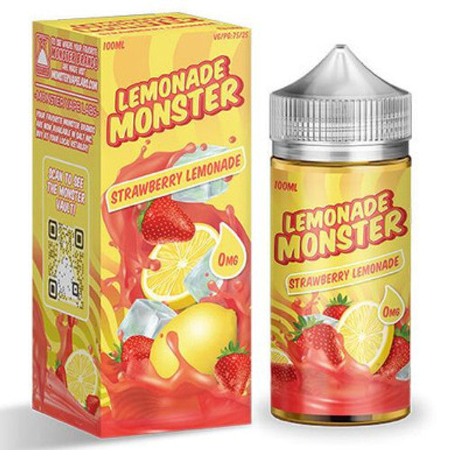 Jam Monster Lemonade Series E-Liquid 100mL (Freebase) Strawberry Lemonade with packaging