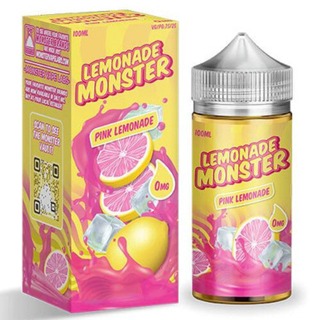 Jam Monster Lemonade Series E-Liquid 100mL (Freebase) Pink Lemonade with packaging