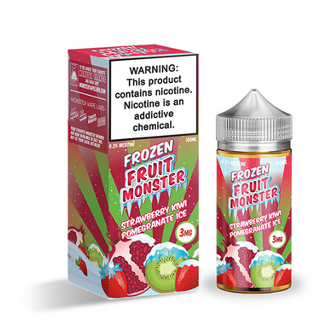 Jam Monster Frozen Series E-Liquid 100mL (Freebase) Strawberry Kiwi Pomegranate Ice with packaging