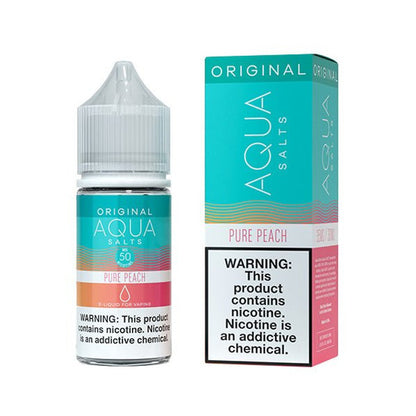 Aqua Salt Series E-Liquid 30mL (Salt Nic) | Pure Peach with packaging
