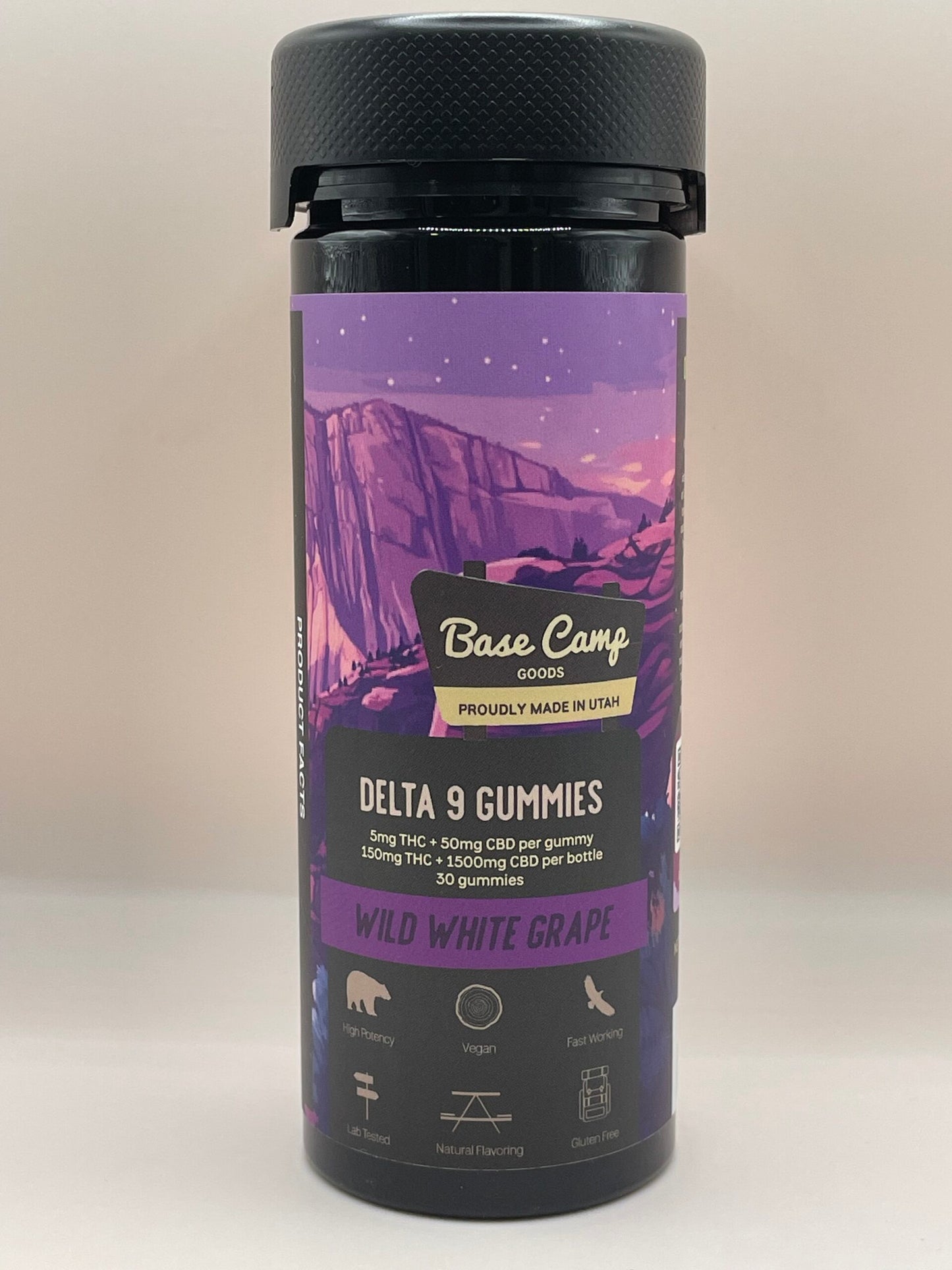 Base Camp Goods Gummies 30/6ct Wild White Grape