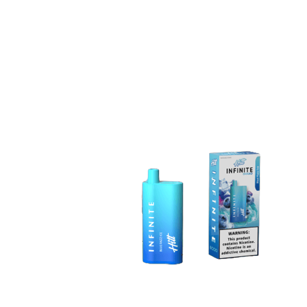Hitt Infinite Disposable 8000 Puffs 20mL 50mg | 10 Per Pack | Blue Razz Ice with packaging