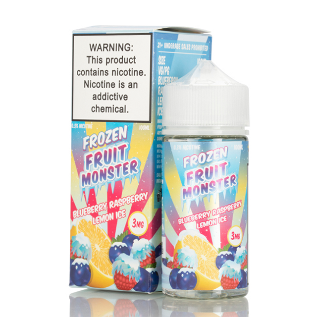 Jam Monster Frozen Series E-Liquid 100mL (Freebase) Blueberry Raspberry Lemon Ice with packaging