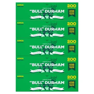 "BULL" DURHAM TUBES KINS MENTHOL 5PK
