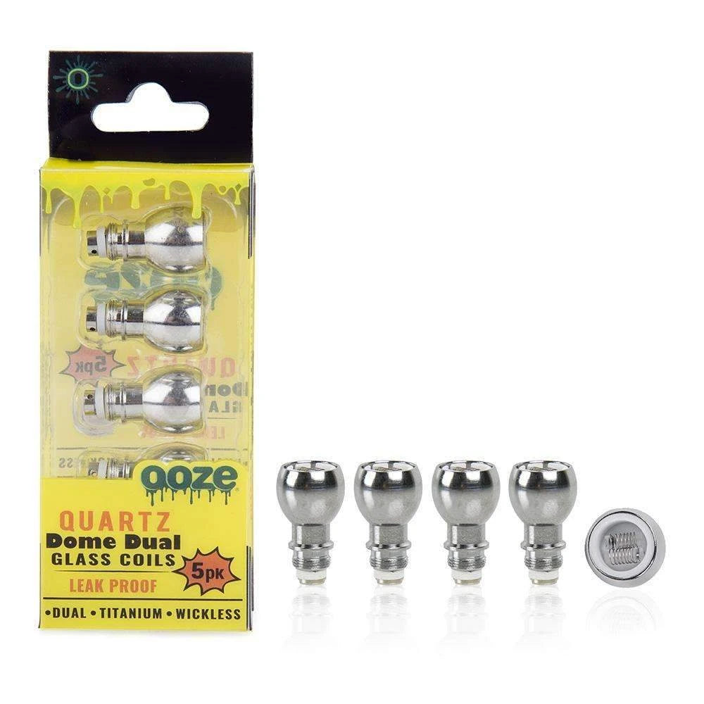 OOZE DOME DUAL QUARTZ COILS 5PK