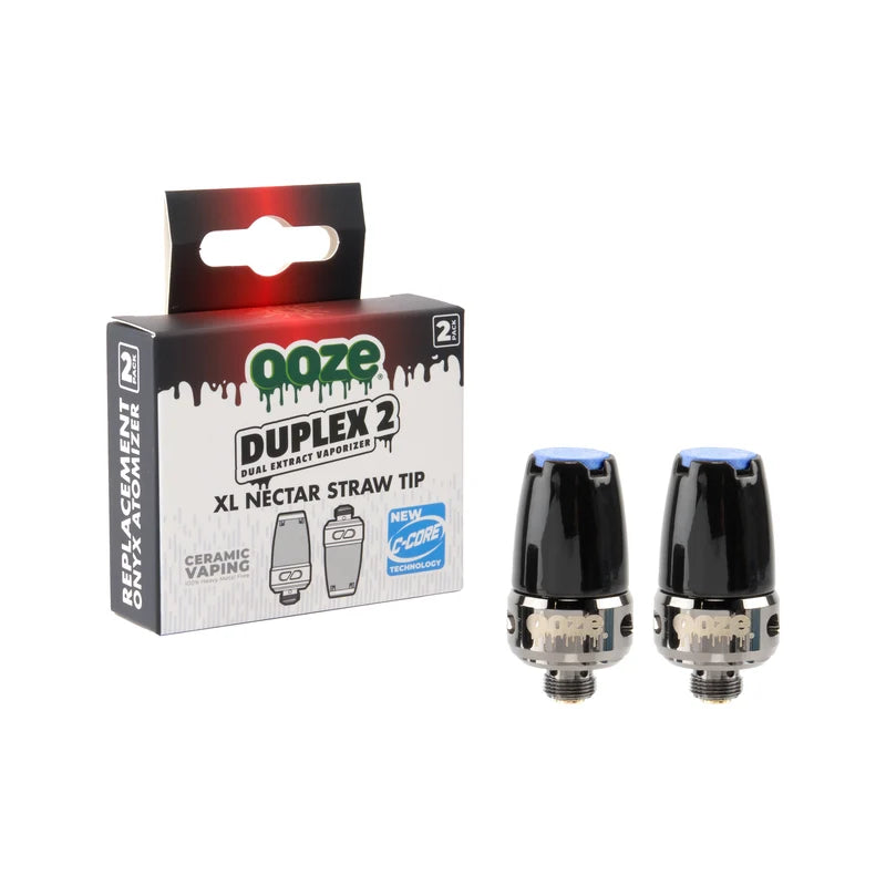 OOZE DUPLEX 2 XL NECTAR STRAW TIP 2PK WITH PACKAGING