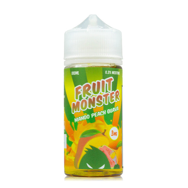 Jam Monster Fruit Series E-Liquid 100mL (Freebase) Mango Peach Guava with packaging