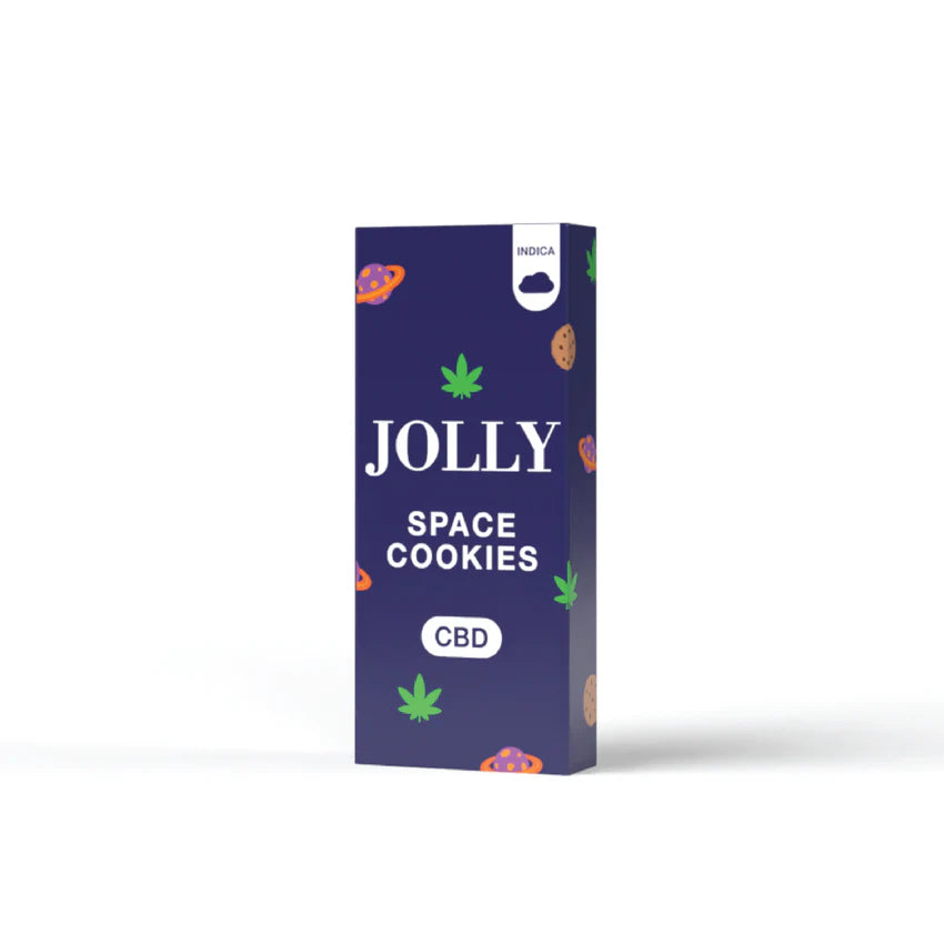 Jolly Disposable Legal Cannabis 2G 5Ct Space Cookies with packaging