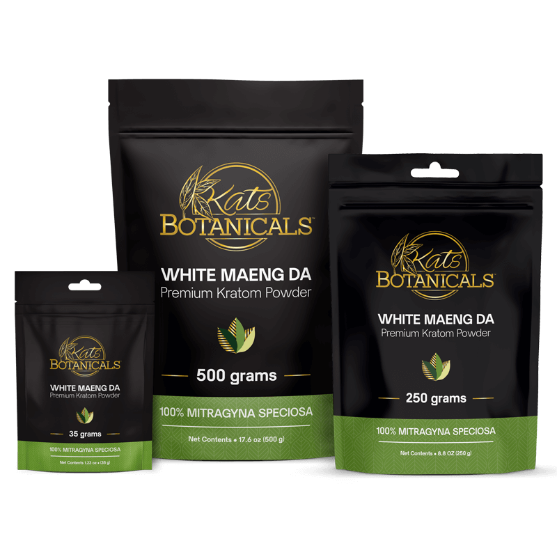 Group Picture of Kats Kratom (35G),(250g), (500g) White Maeng Da (Powder)