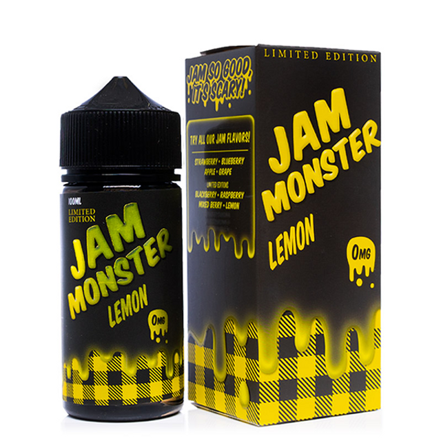 Jam Monster Original Series E-Liquid 100mL (Freebase) Lemon with packaging