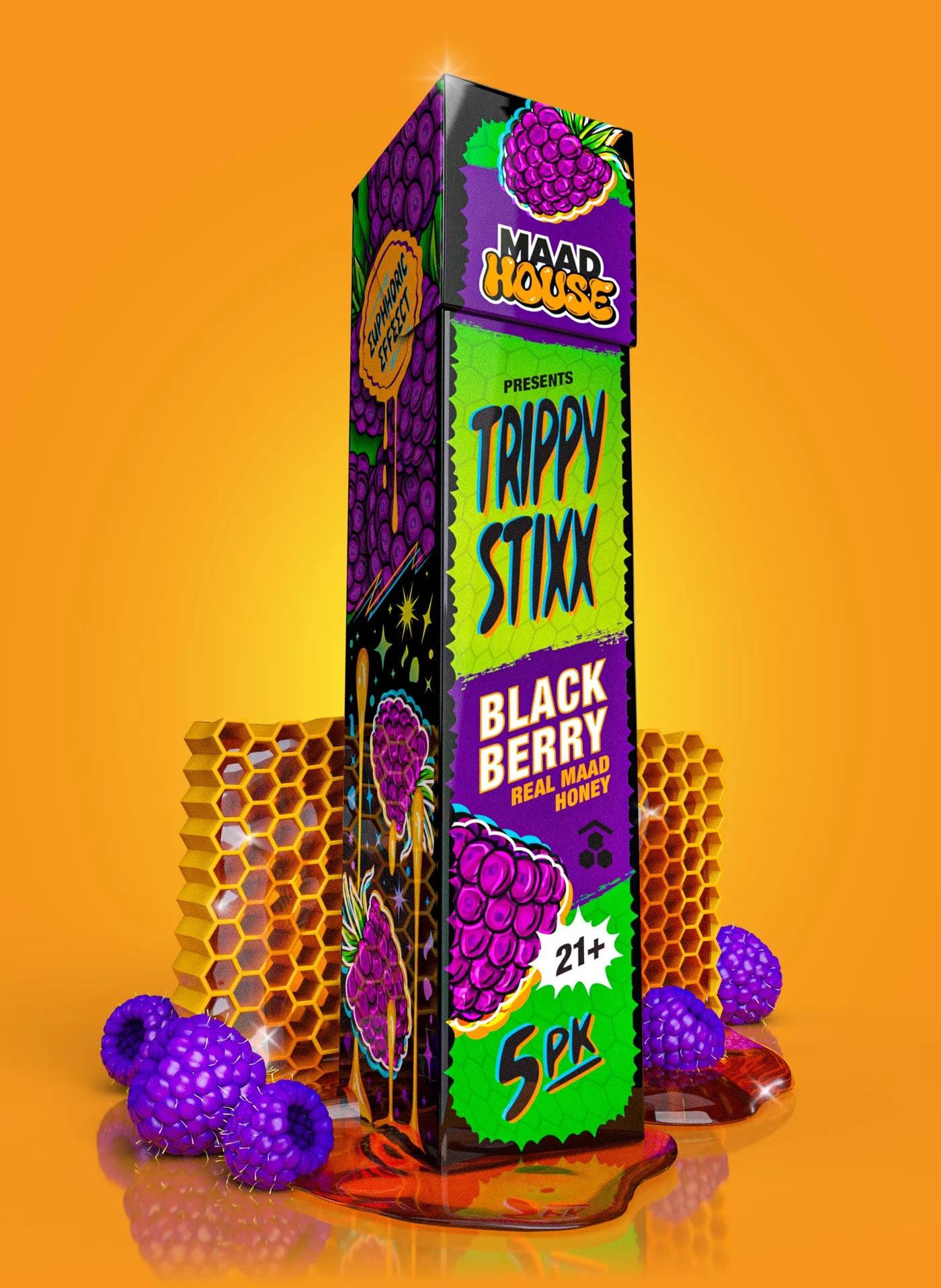 Maad House Trippy Stixx 5pk Blackberry Packaging