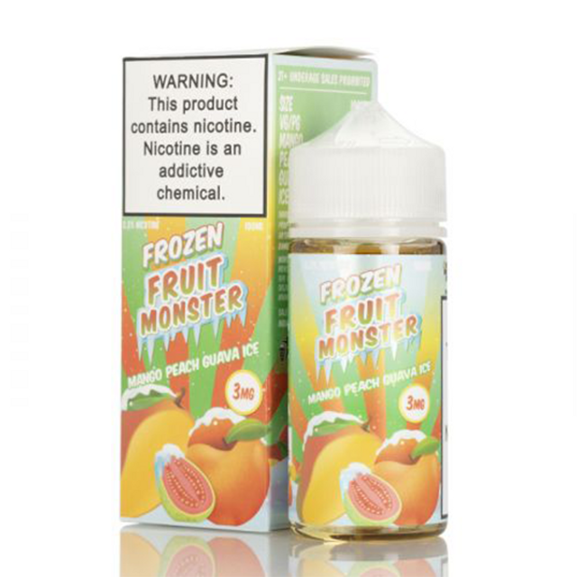 Jam Monster Frozen Series E-Liquid 100mL (Freebase) Mango Peach Guava Ice with packaging