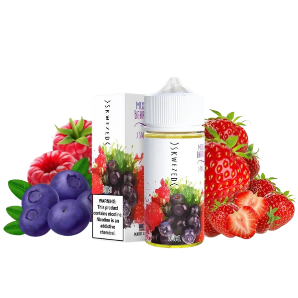 Skwezed Series E-Liquid 100mL (Freebase) | Mixed Berries