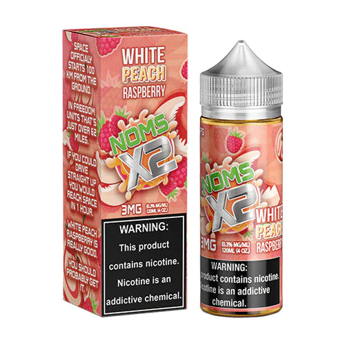 Noms X2 120ML 3mg White Peach Raspberry with Packaging