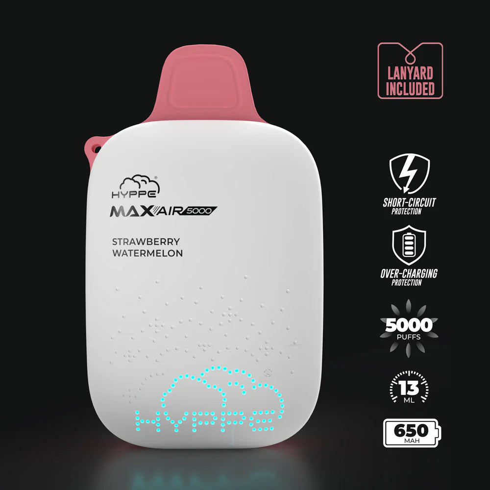 Hyppe Max Air Disposable | 5000 Puffs | 13mL | 50mg | MOQ 5 | Strawberry Watermelon