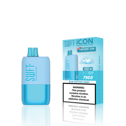 SWFT Icon Disposable 7500 Puffs 17mL 50mg | MOQ 10 Blue Cotton Candy