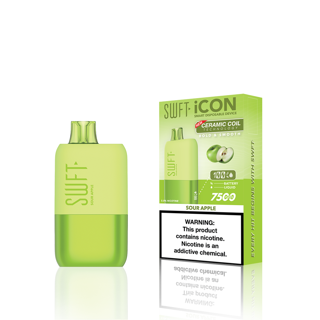 SWFT Icon Disposable 7500 Puffs 17mL 50mg | MOQ 10 Sour Apple