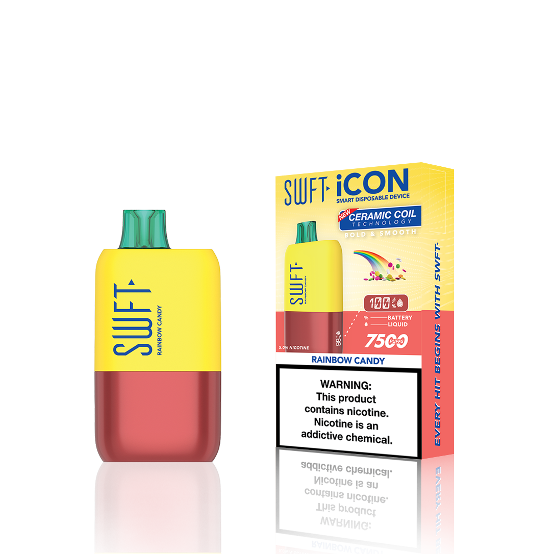 SWFT Icon Disposable 7500 Puffs 17mL 50mg | MOQ 10 Rainbow Candy