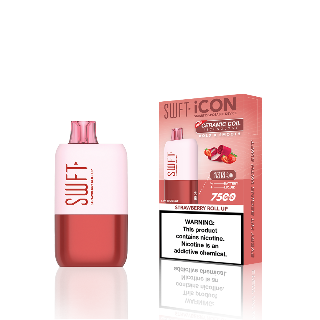 SWFT Icon Disposable 7500 Puffs 17mL 50mg | MOQ 10 Strawberry Roll Up