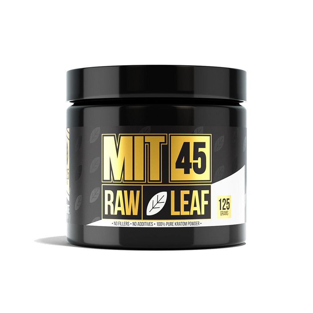 MIT45 Raw Leaf Kratom Powder | 1250mg 125g Jar | White Vein