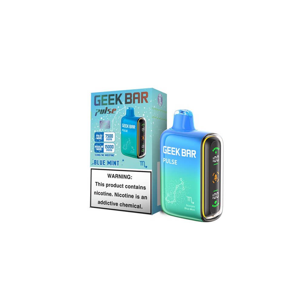 Geek Bar Pulse Disposable 15000 Puffs 16mL 50mg | MOQ 5 Blue Mint with Packaging