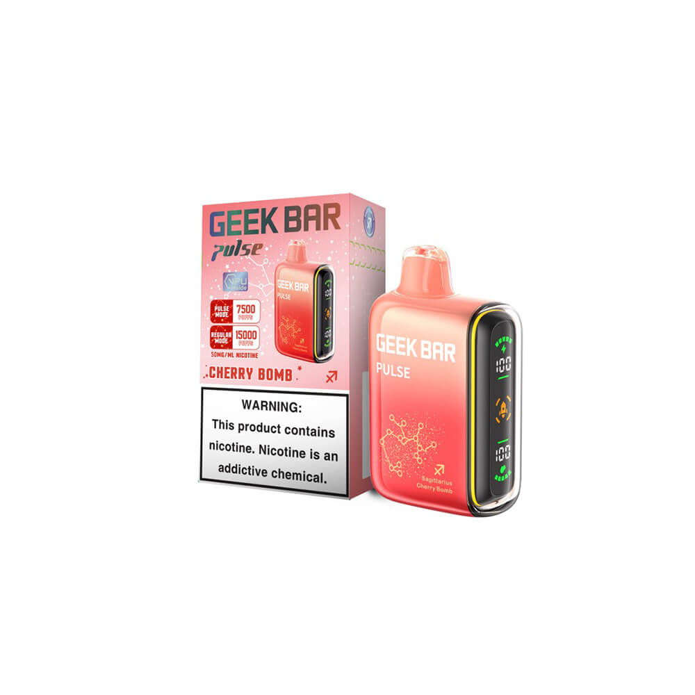Geek Bar Pulse Disposable 15000 Puffs 16mL 50mg | MOQ 5 Cherry Bomb with Packaging