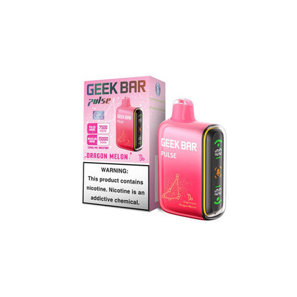 Geek Bar Pulse Disposable 15000 Puffs 16mL 50mg | MOQ 5 Dragon Melon with Packaging