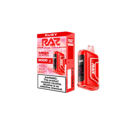 RAZ TN9000 Disposable 9000 Puffs 12mL 50mg | MOQ 5 Ruby with Packaging