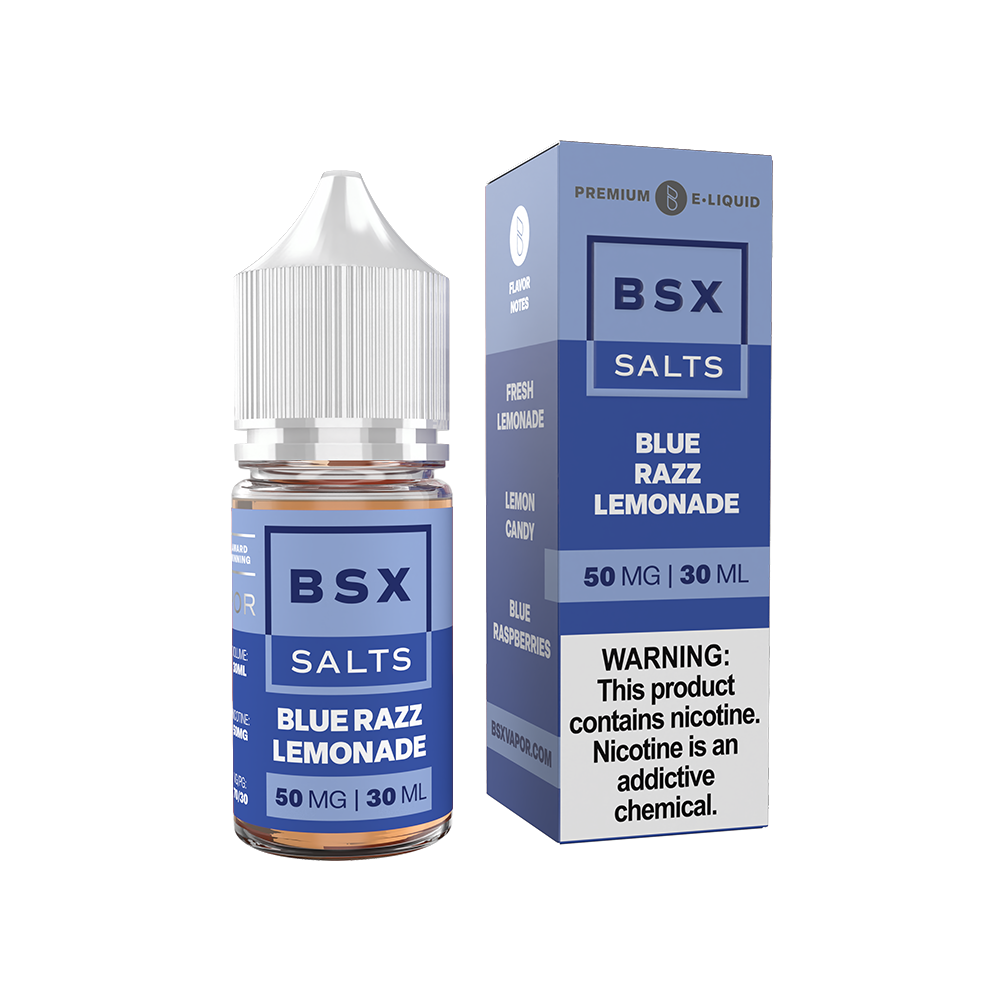 GLAS BSX TFN Salt Series E-Liquid 30mL (Salt Nic) Blue Razz Lemonade  with Packaging
