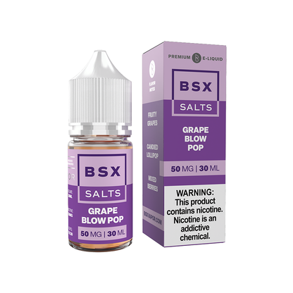 GLAS BSX TFN Salt Series E-Liquid 30mL (Salt Nic) Grape Blow Pop with Packaging