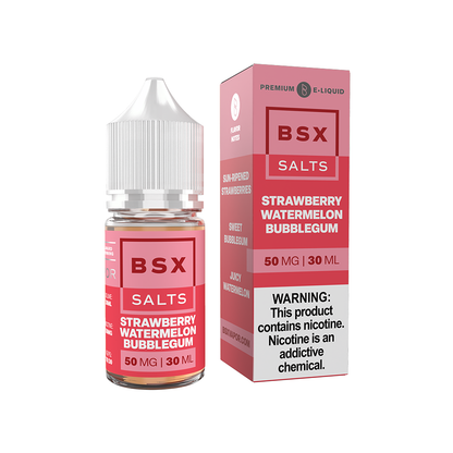 GLAS BSX TFN Salt Series E-Liquid 30mL (Salt Nic) Strawberry Watermelon Bubblegum with Packaging