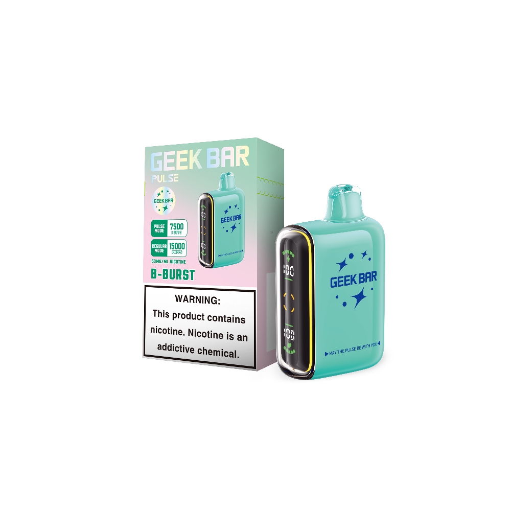 Geek Bar Pulse Disposable 15000 Puff 16mL 50mg | MOQ 5 B-Burst with Packaging