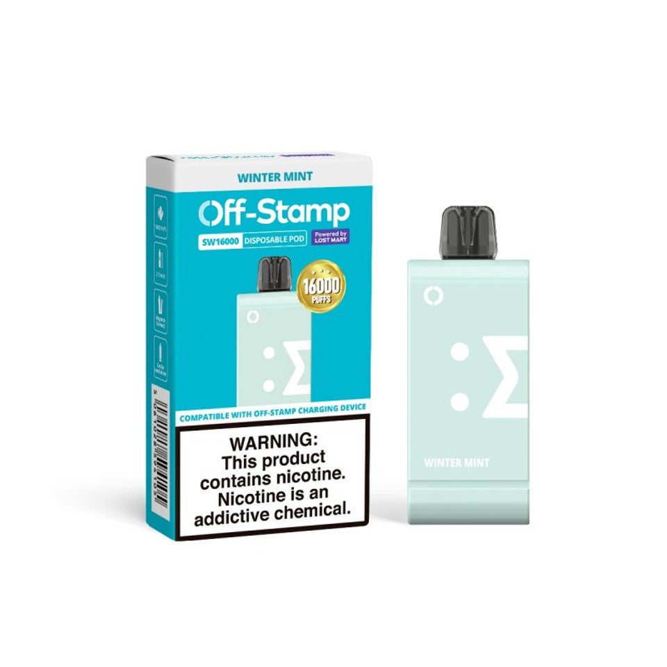 Off-Stamp 16K Pod Puff Winter Mint with packaging