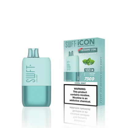 SWFT Icon 7500 Disposable 5% 10PK | Cool Mint with packaging