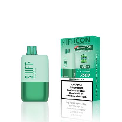 SWFT Icon 7500 Disposable 5% 10PK | Lemon Mist Ice with packaging