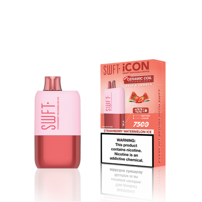 SWFT Icon 7500 Disposable 5% 10PK | Strawberry Watermelon Ice with packaging
