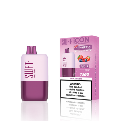 SWFT Icon 7500 Disposable 5% 10PK | Triple Berry with packaging