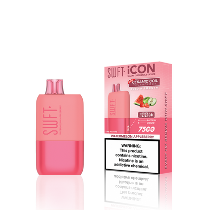 SWFT Icon 7500 Disposable 5% 10PK | Watermelon Appleberry with packaging