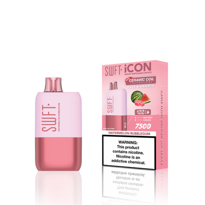 SWFT Icon 7500 Disposable 5% 10PK | Watermelon Bubblegum with packaging