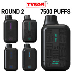 Tyson Round2 7500 Puff 5% 10CT | Group Photo