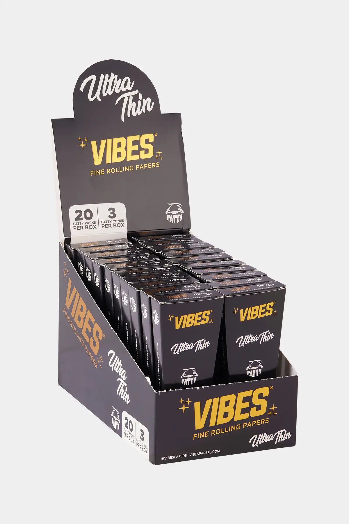 Vibes Fine Rolling Papers Fatty Cones 3/20Ct Ultra Thin