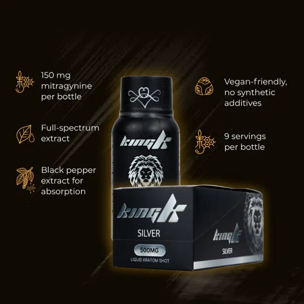 KING K SILVER LIQUID KRATOM SHOT 15CT