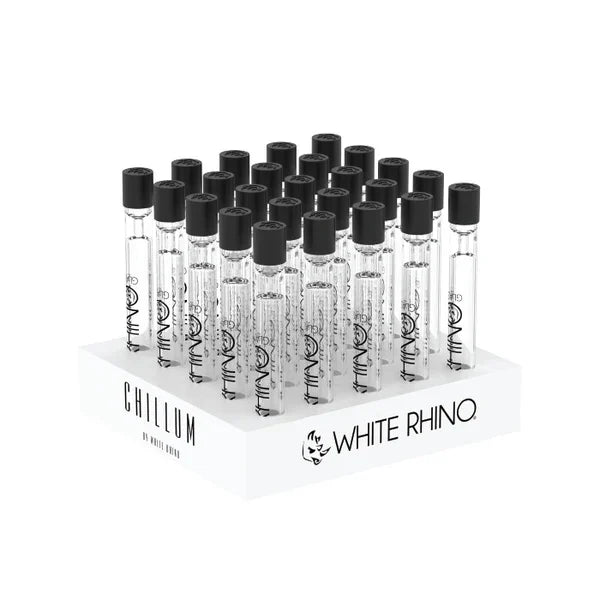 WHITE RHINO CHILLUM WITH SILICONE CAP 25CT CH1001