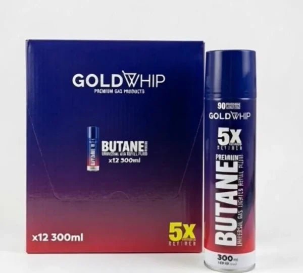 GOLD WHIP BUTANE 5X 750ML 12CT