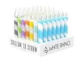 WHITE RHINO CHILLUM TO STRAW GLOW IN THE DARK 49CT