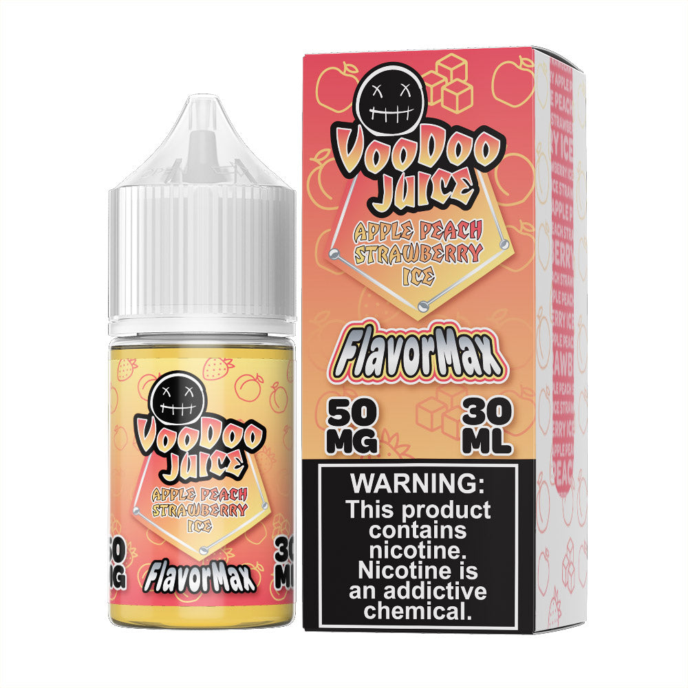 Voodoo Juice FlavorMax Salt Series E-Liquid 30mL Apple Peach Strawberry ice with packaging