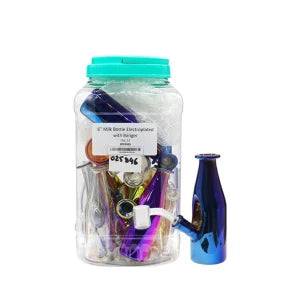6" MILK BOTTLE ELECTROPLATED WITH BANGER 12CT WP4465