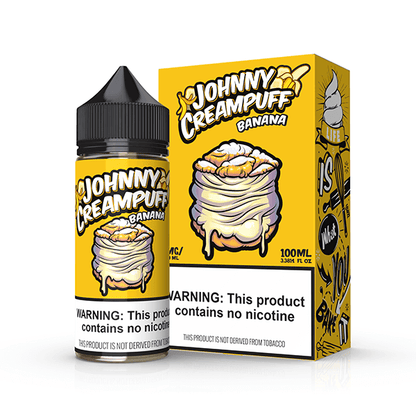 Tinted Brew Johnny Creampuff TFN Series E-Liquid 100mL | 0mg Banana with packaging