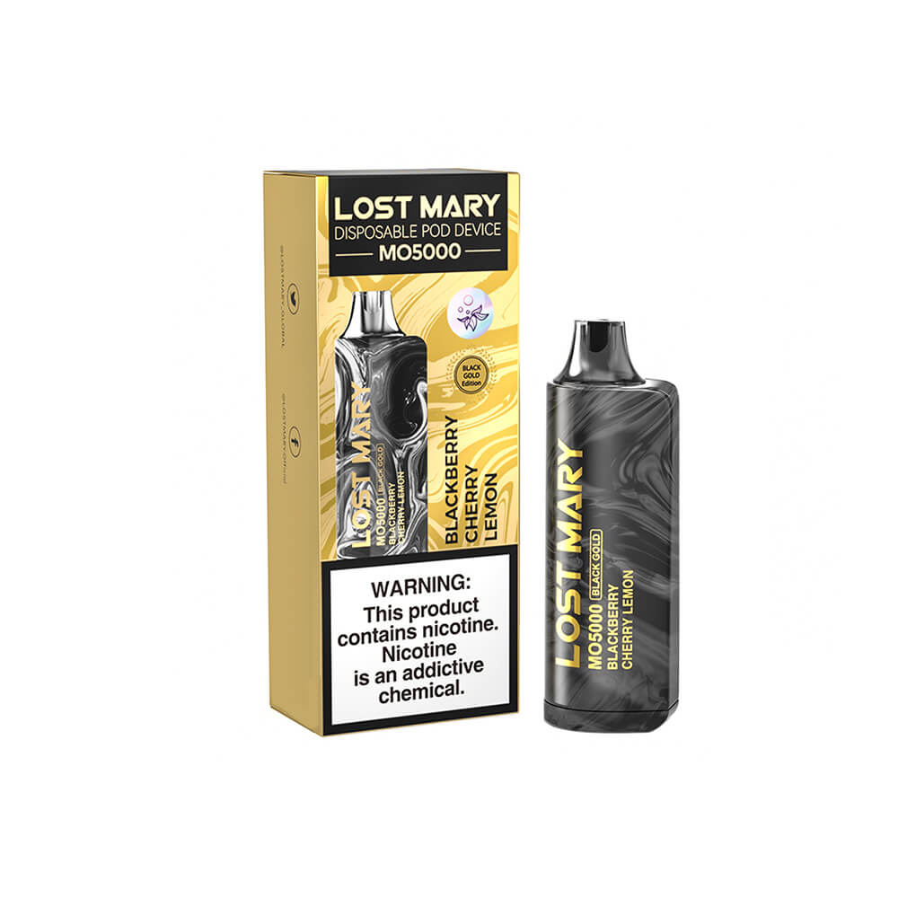 Lost Mary MO5000 Disposable 5000 Puff 10mL 40-50mg | MOQ 5 Black Berry Cherry Lemon with Packaging